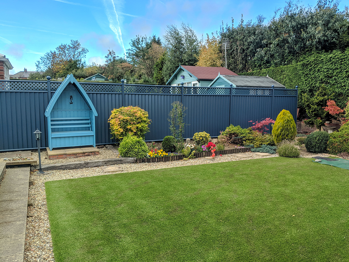 ColourFence Traditional Blue Trellis 5
