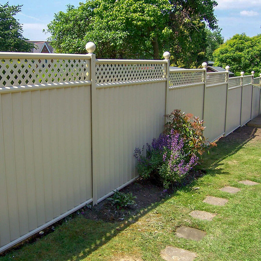 ColourFence Traditional Cream Trellis 9